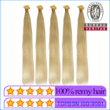 Human Virgin Hair 613# Blonde Color 18inch Size 100g Weight Flat Tip Hair Extension Remy Hair Grade